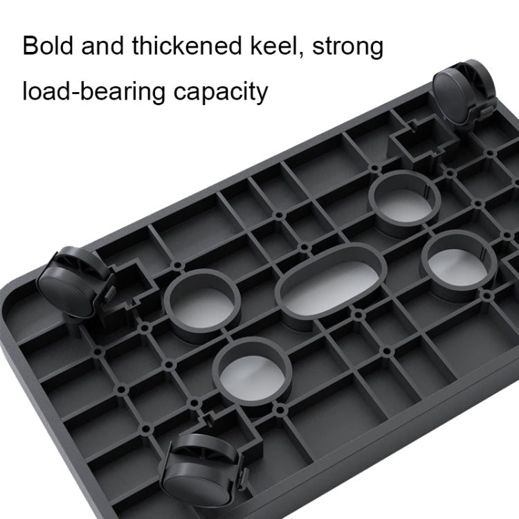 036-1 Desktop Computer Host Increased Rack with Wheels, Spec: Parallel Wheel (Apricot)