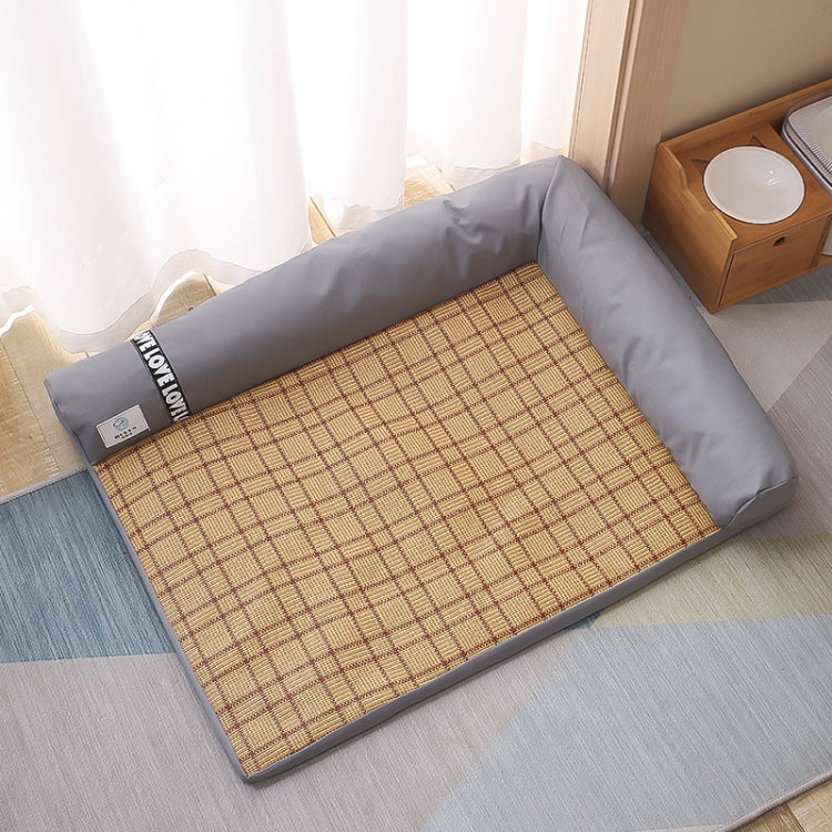 Summer Mat Type Cat and Dog Kennel Removable and Washable Pet Bed, Size: S
