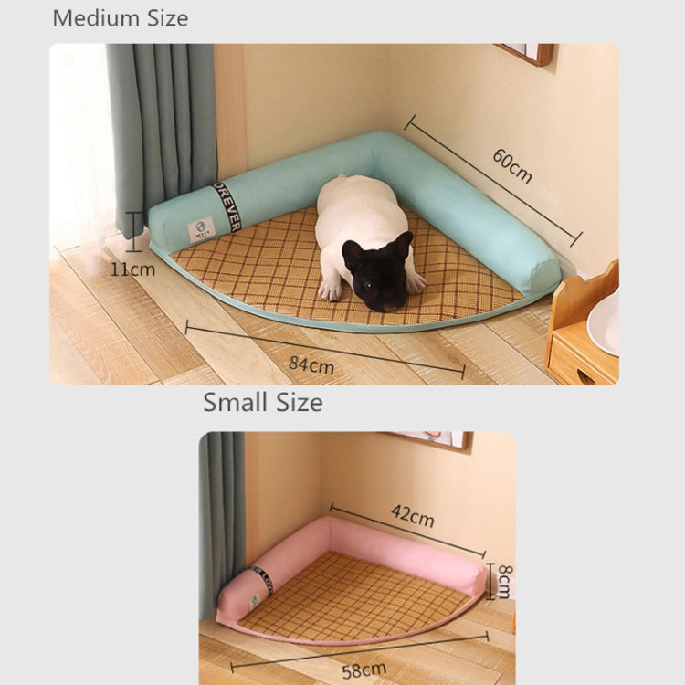 Summer Mat Type Cat and Dog Kennel Removable and Washable Pet Bed, Size: S