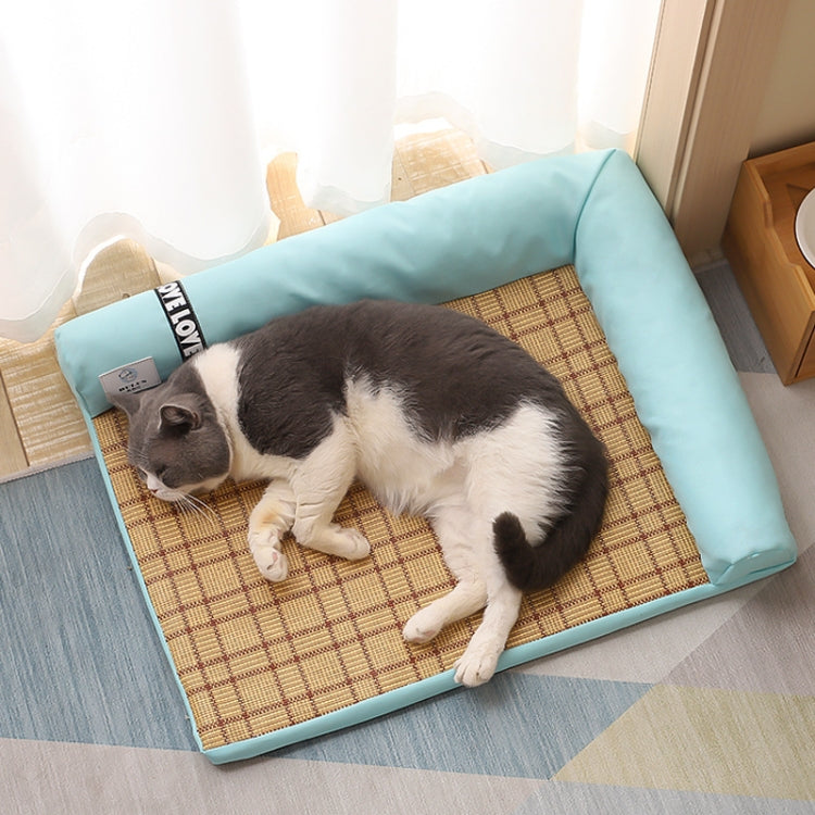 Summer Mat Type Cat and Dog Kennel Removable and Washable Pet Bed, Size: M