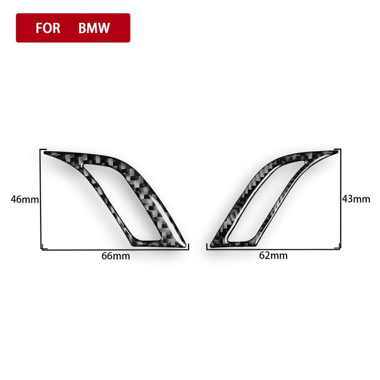 For BMW X1 F48/X2 F39 2pcs /Set Right-Hand Drive Dashboard Air Conditioner Air Vent Knob Sticker - Black