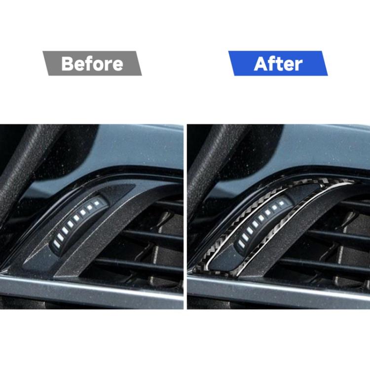 For BMW X1 F48/X2 F39 2pcs /Set Right-Hand Drive Dashboard Air Conditioner Air Vent Knob Sticker - Black