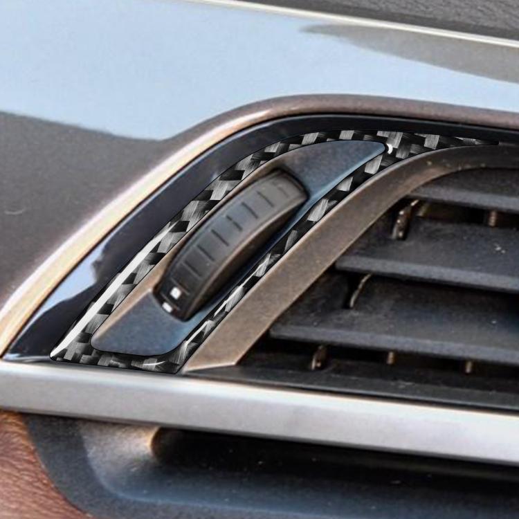 For BMW X1 F48/X2 F39 2pcs /Set Left-Hand Drive Dashboard Air Conditioner Air Vent Knob Sticker - Black