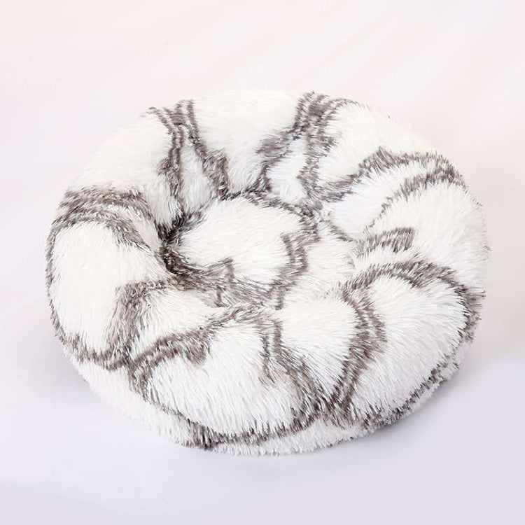 Long-haired Round Pet Kennel Warm Pet Bed, Specification: