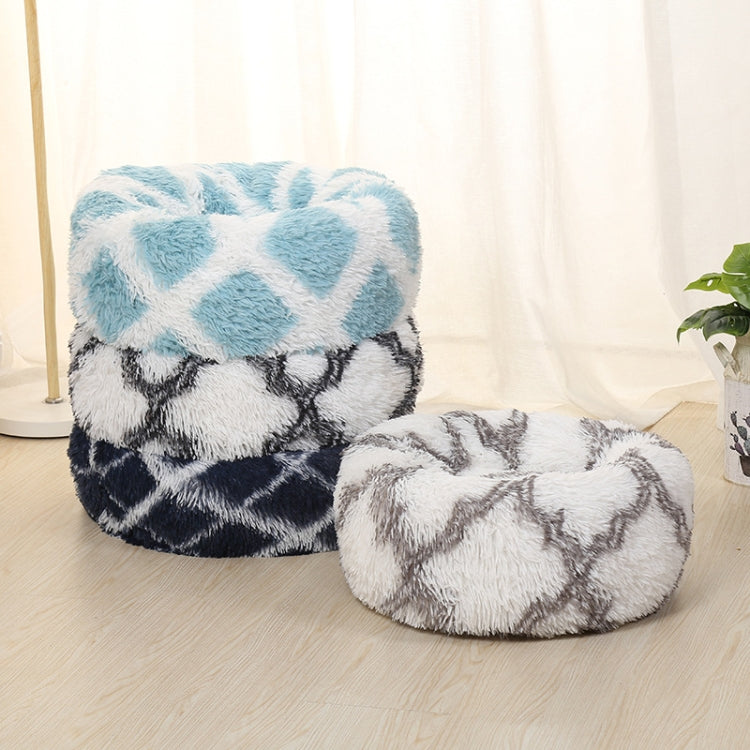 Long-haired Round Pet Kennel Warm Pet Bed, Specification: