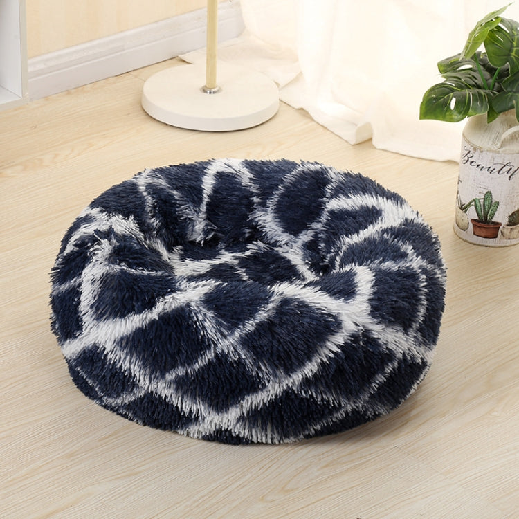 Long-haired Round Pet Kennel Warm Pet Bed, Specification: