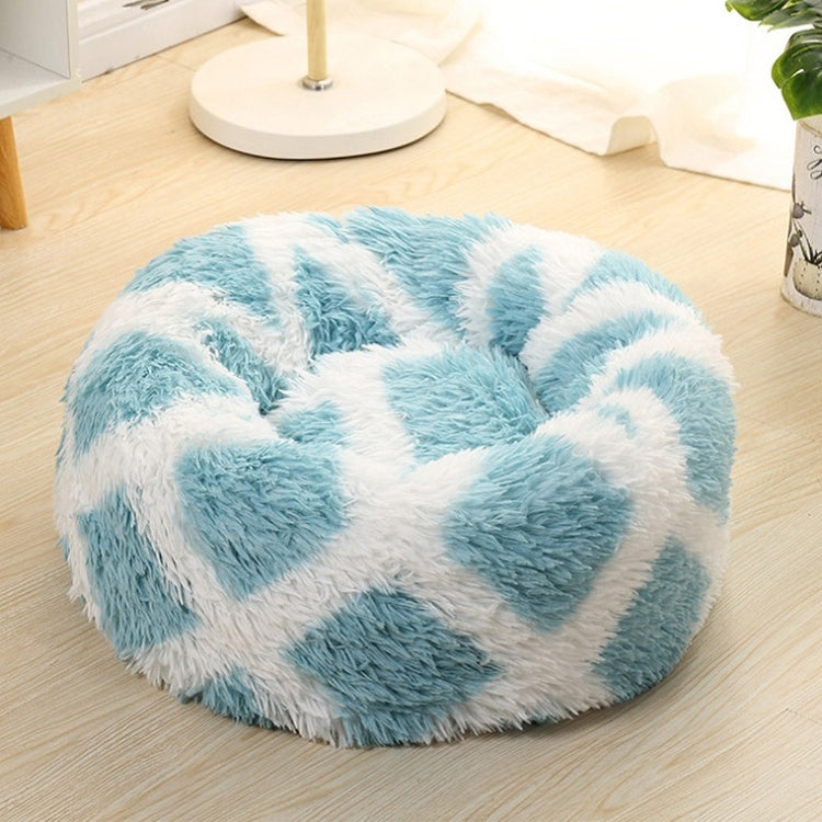 Long-haired Round Pet Kennel Warm Pet Bed, Specification: