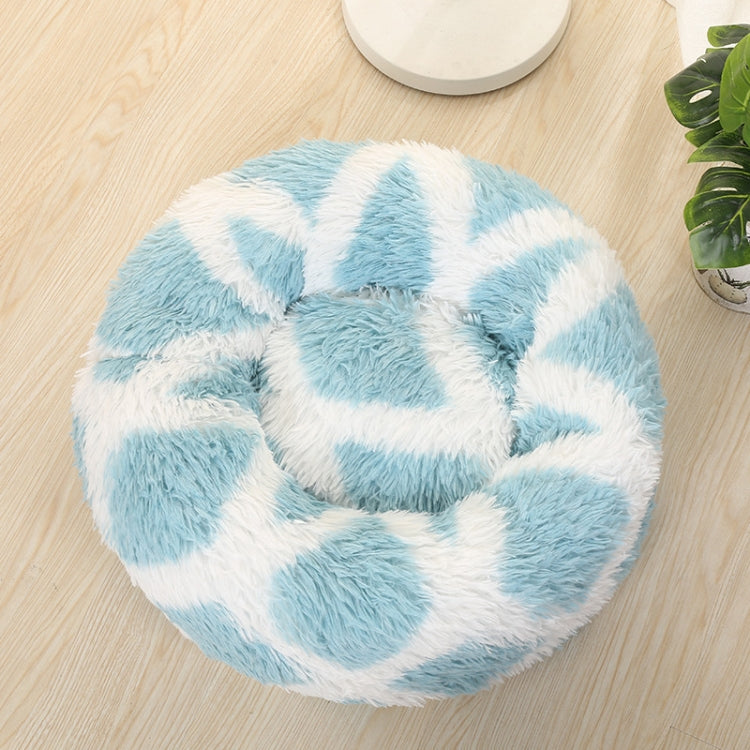 Long-haired Round Pet Kennel Warm Pet Bed, Specification: