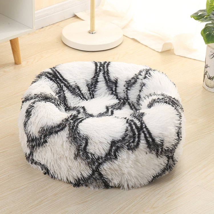 Long-haired Round Pet Kennel Warm Pet Bed, Specification: