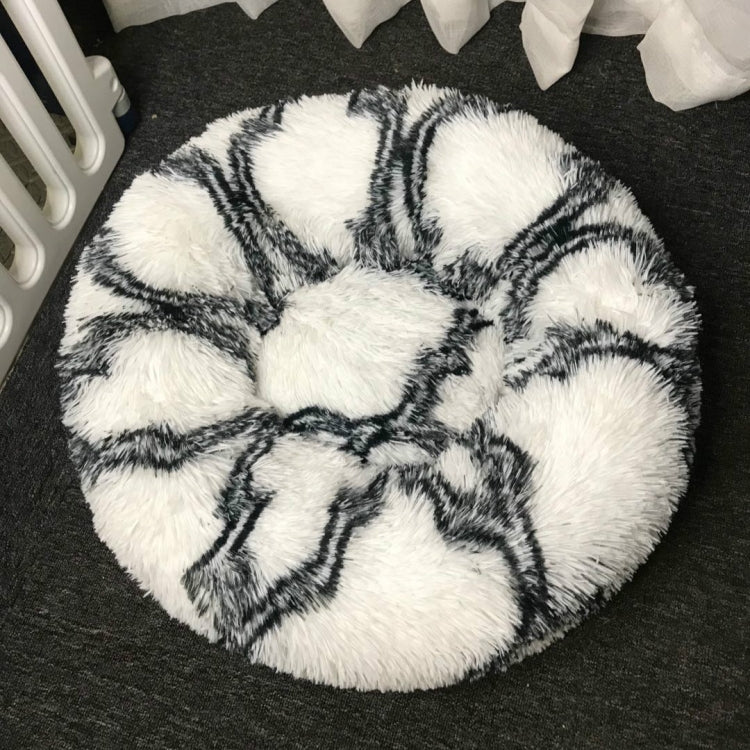Long-haired Round Pet Kennel Warm Pet Bed, Specification: