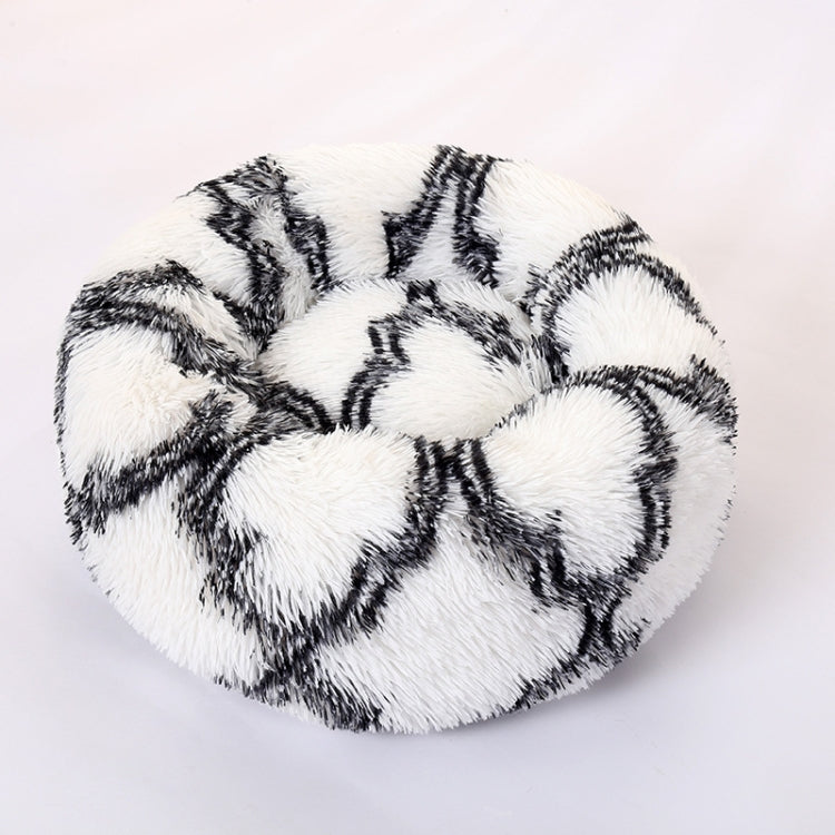 Long-haired Round Pet Kennel Warm Pet Bed, Specification: