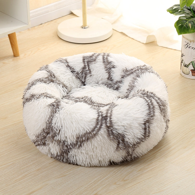 Long-haired Round Pet Kennel Warm Pet Bed, Specification: