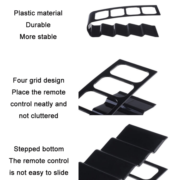 2 PCS Four-compartment Remote Control Desktop Storage Rack