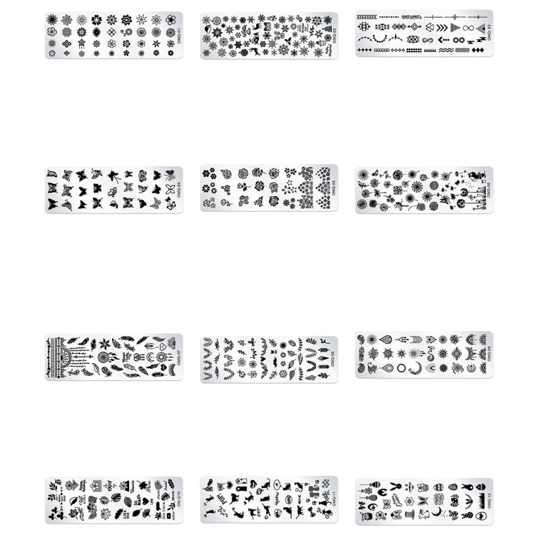 5 PCS Nail Art Print Template Nail Art Tools