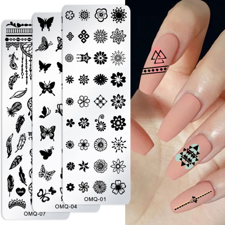 5 PCS Nail Art Print Template Nail Art Tools