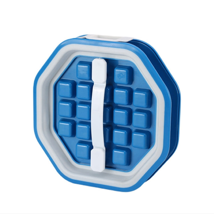 Folding Ice Tray Home Curling Storage Box Ice Cube Mold,Style: Diamond Blue