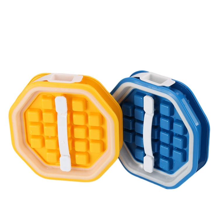 Folding Ice Tray Home Curling Storage Box Ice Cube Mold,Style: Diamond Blue