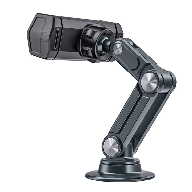 Aluminum Alloy Rotatable Lift Mobile Phone Holder Car Holder,Style: Clip Type Black