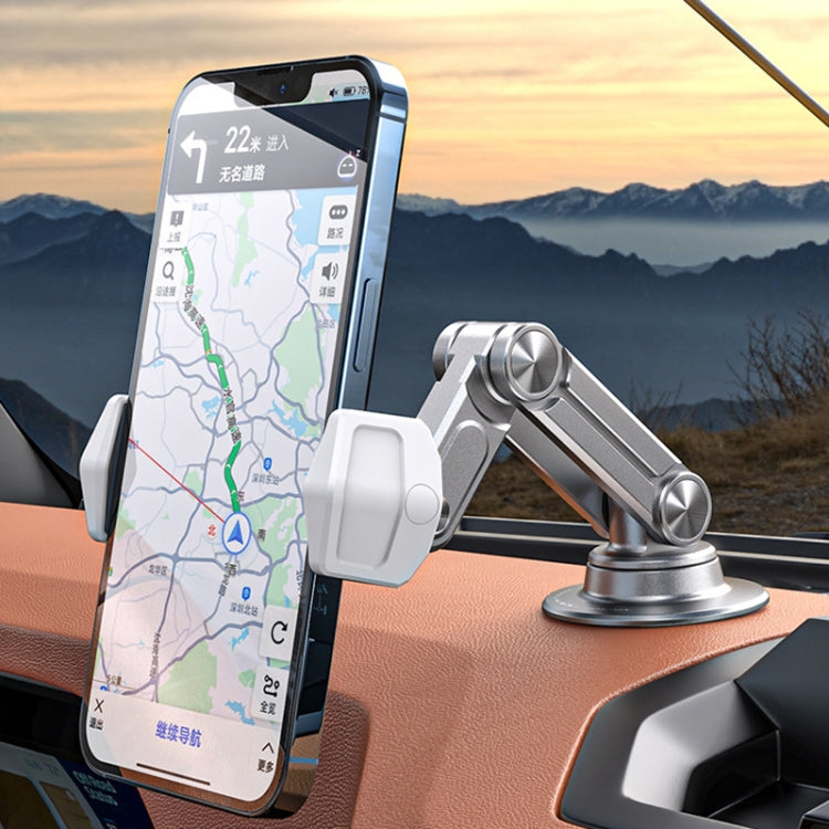 Aluminum Alloy Rotatable Lift Mobile Phone Holder Car Holder,Style: Clip Type Black