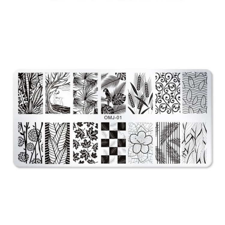 5 PCS Square Nail Art Print Template Nail Accessories