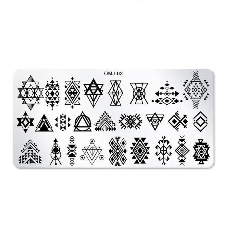 5 PCS Square Nail Art Print Template Nail Accessories