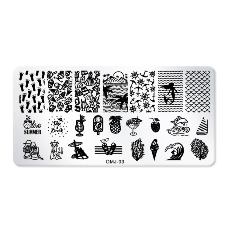5 PCS Square Nail Art Print Template Nail Accessories