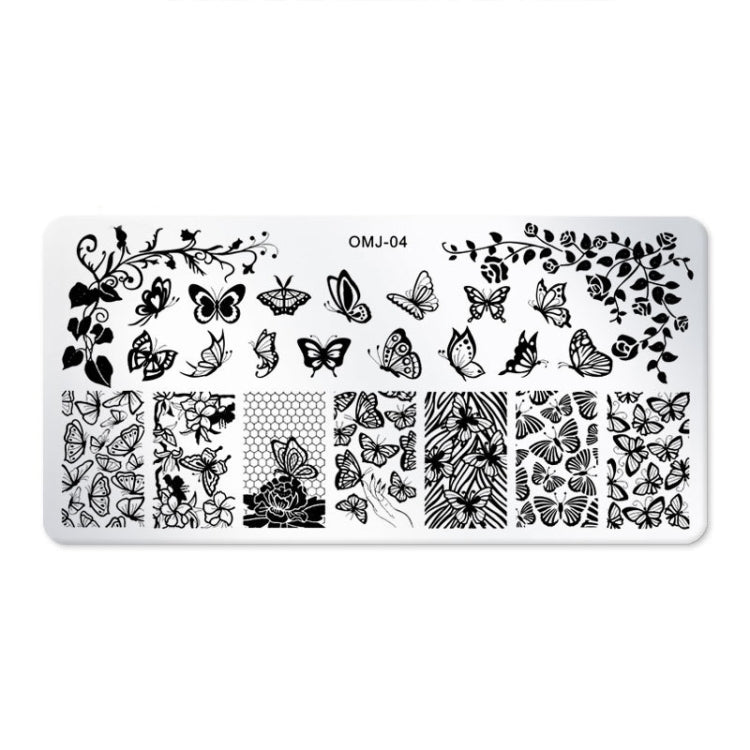 5 PCS Square Nail Art Print Template Nail Accessories