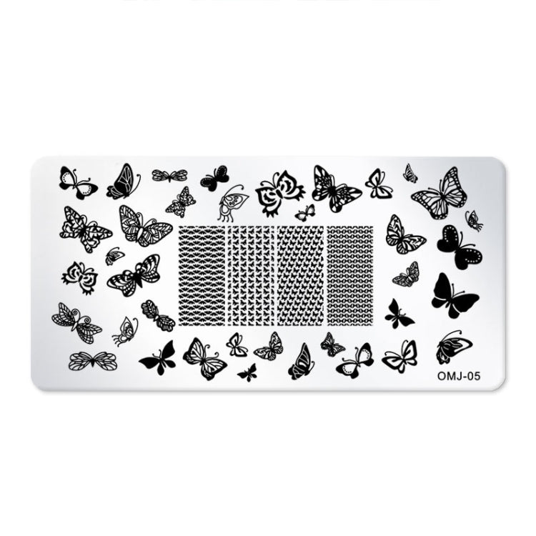 5 PCS Square Nail Art Print Template Nail Accessories