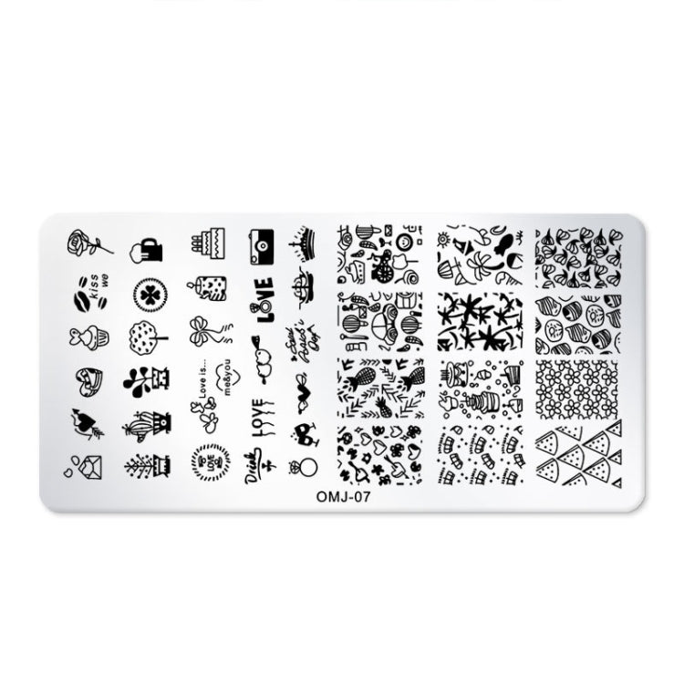 5 PCS Square Nail Art Print Template Nail Accessories