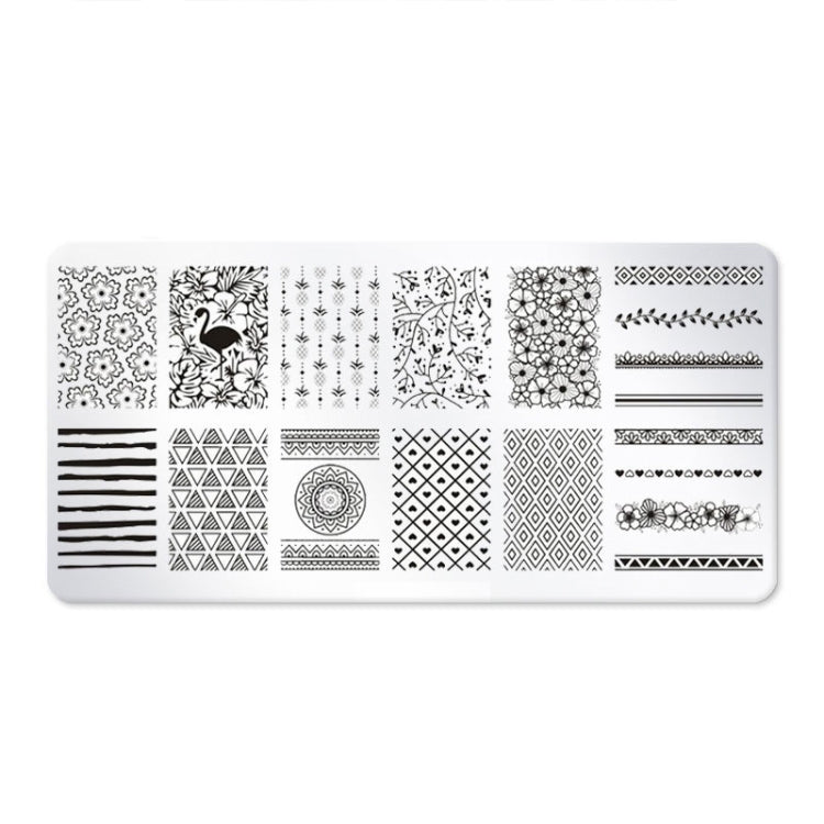5 PCS Square Nail Art Print Template Nail Accessories