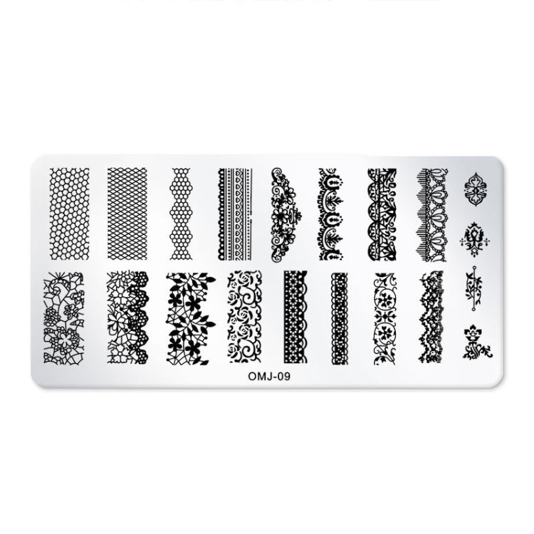 5 PCS Square Nail Art Print Template Nail Accessories