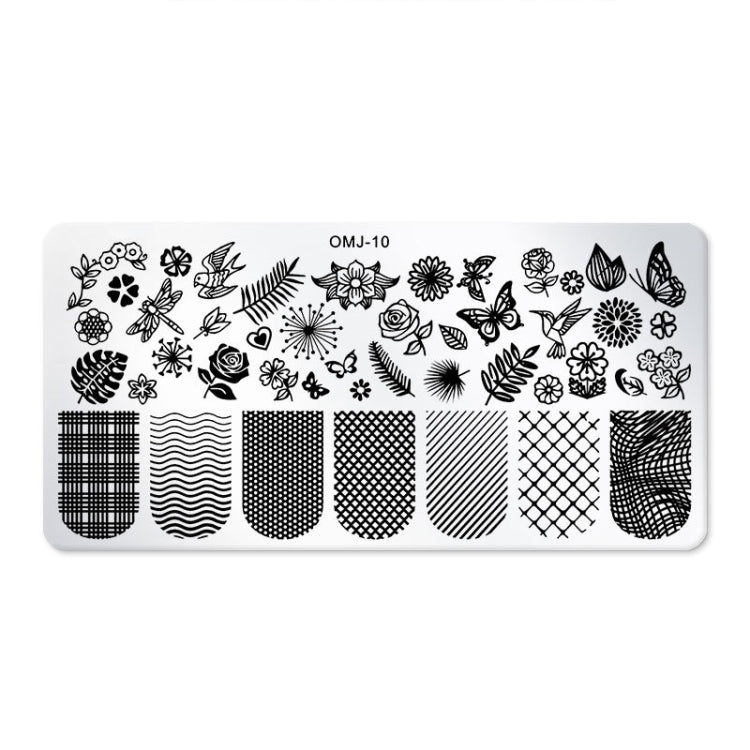 5 PCS Square Nail Art Print Template Nail Accessories
