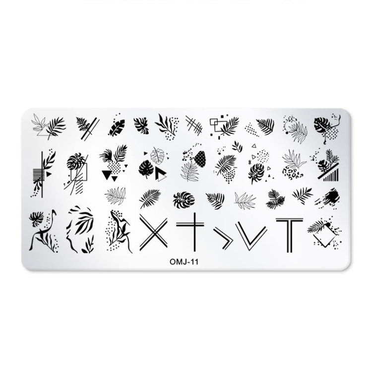5 PCS Square Nail Art Print Template Nail Accessories
