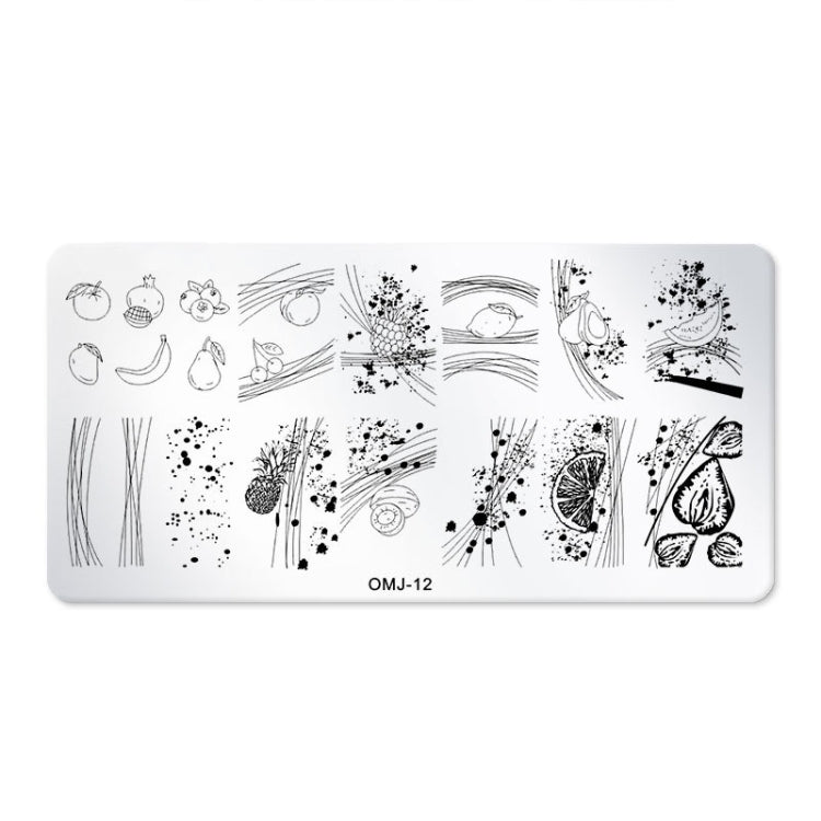 5 PCS Square Nail Art Print Template Nail Accessories