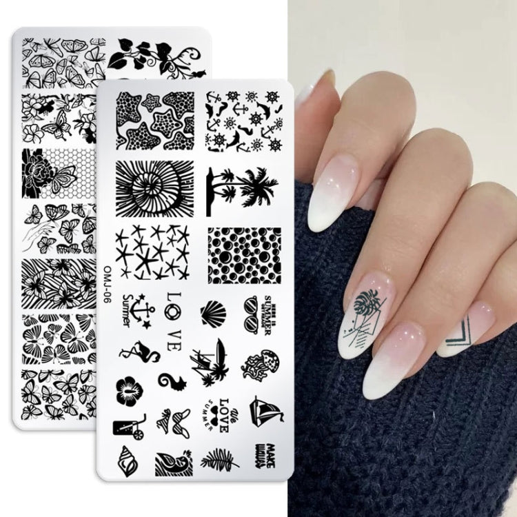 5 PCS Square Nail Art Print Template Nail Accessories