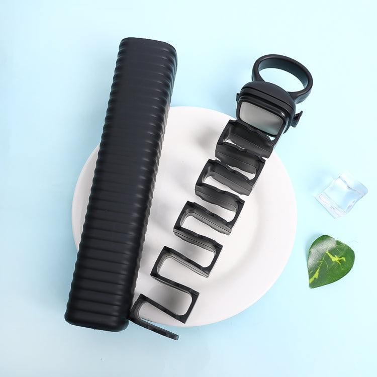 2 PCS Pull-Out Ice Tray Plastic Ice Maker  Ice Box Ice Mold, Specification: Bow Shaped(Shiny Black)