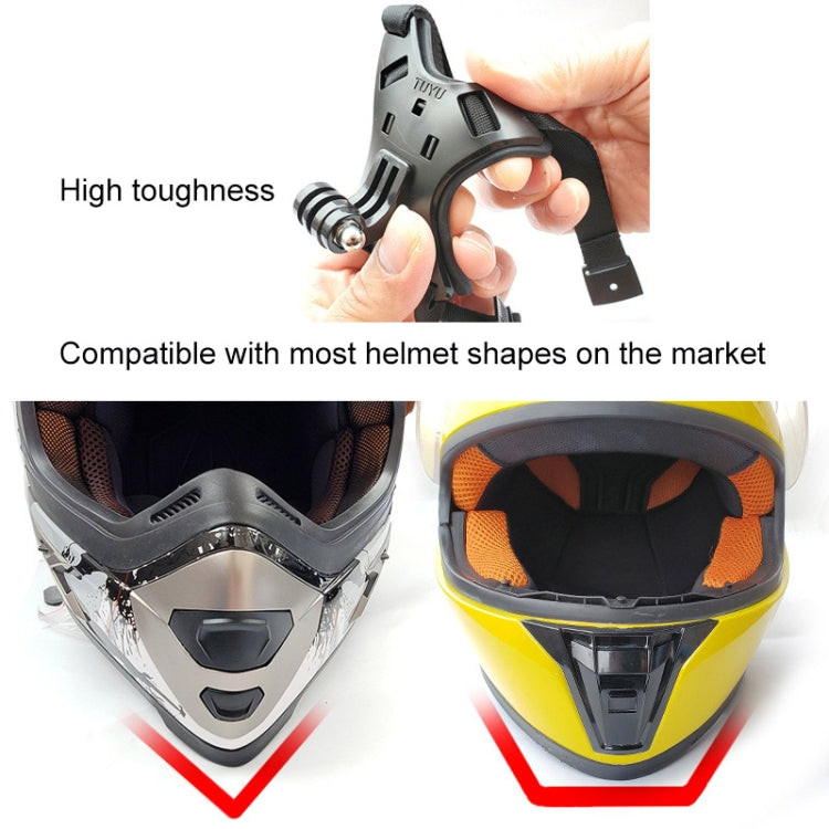 TUYU Motorcycle Helmet Chin Action Camera Mobile Phone Mounting Bracket Black Bracket+Mobile Phone Clip