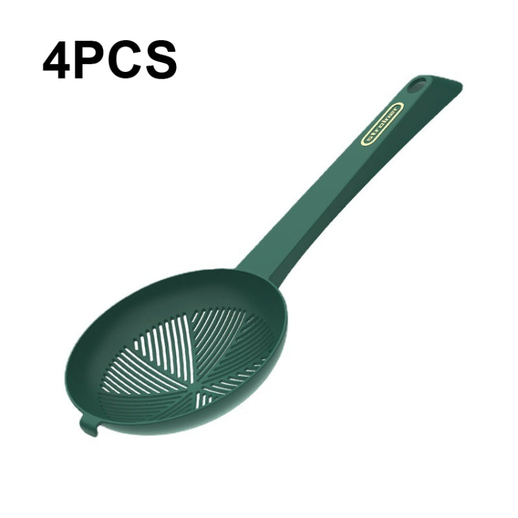 4 PCS YZ039 House Long Handle Drain Filter High Temperature Resistant Spoon Filter