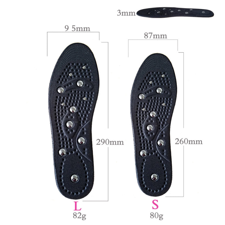 Memory Cotton Magnetic Massage Insoles, Size: Large 41-46cm