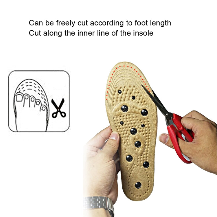 Memory Cotton Magnetic Massage Insoles, Size: Large 41-46cm