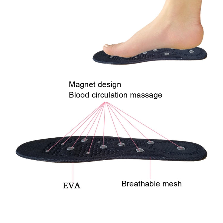Memory Cotton Magnetic Massage Insoles, Size: Large 41-46cm