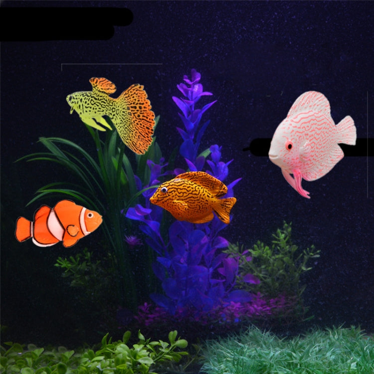 2 PCS Simulation Luminous Tropical Fish Tank Landscaping Fake Decorations