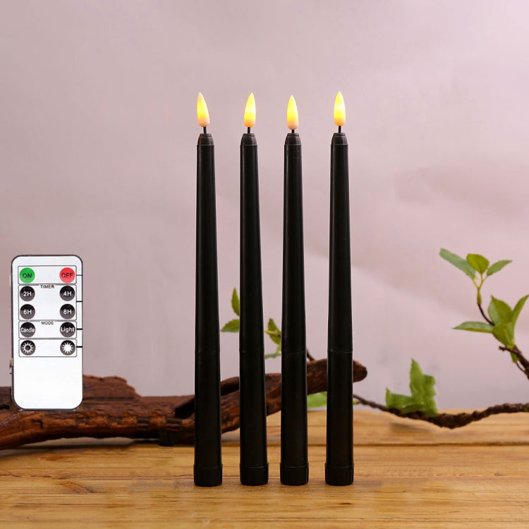 4 PCS B002 Long Pole Electronic Simulation Candle Light with Remote Control