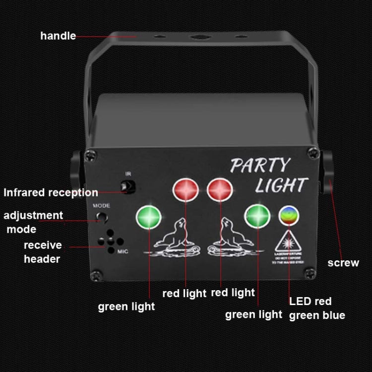 T10 Voice-Controlled Mini Stage Laser Light Atmosphere Light With Remote Control