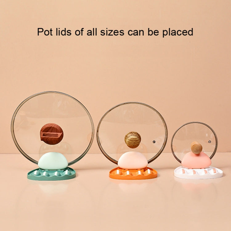 JM035 Kitchen Pot Lid Holder Multifunctional Storage Rack(Green)