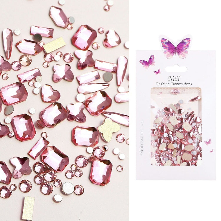 DIY Flat Bottom Shaped Glass Mixed Nail Art Rhinestones, Specification: 03