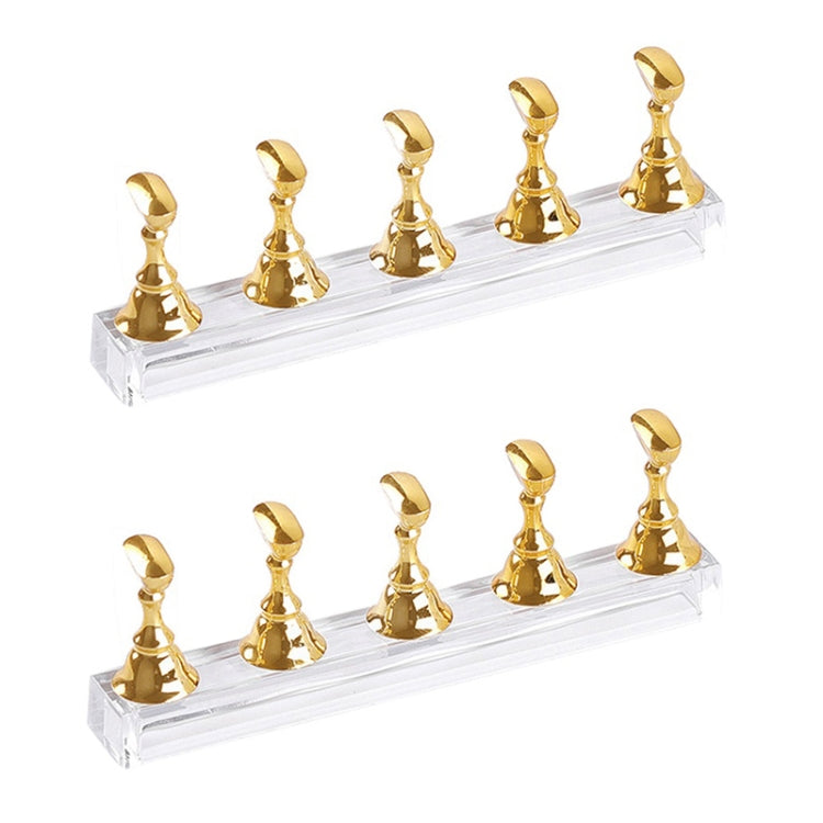2 PCS Nail Art Chessboard Holder Nail Sheet Acrylic Base Practice Stand