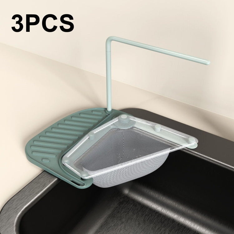 3 PCS JM055 Kitchen Sink Drain Grid Frame Triangular Sink Standing Rack