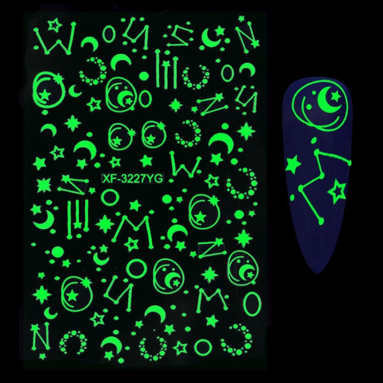 5 PCS TZ0290 Halloween Party Luminous Nail Stickers