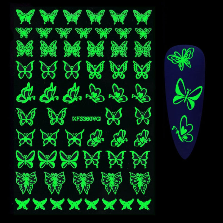 5 PCS TZ0290 Halloween Party Luminous Nail Stickers